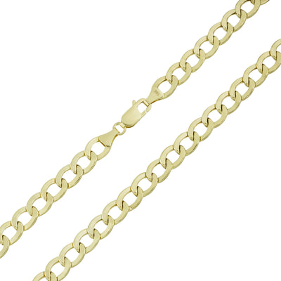 Picture of Miami Curb Link Chain Necklace 14K Yellow Gold - Hollow