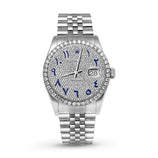 Picture of Rolex Datejust Diamond Bezel Watch 36mm Blue Arabic Numeral Dial | 3.65ct