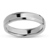 Picture of Beveled Edge Comfort Fit Wedding Band Platinum - Solid