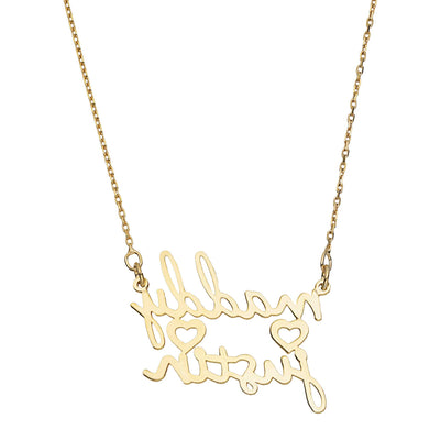 Picture of Ladies Name Plate Necklace 14K Gold - Style 173