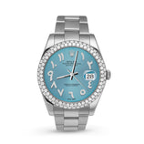 Picture of Rolex Datejust Diamond Bezel Watch 41mm Diamond Ice Blue Arabic Dial | 5.15ct