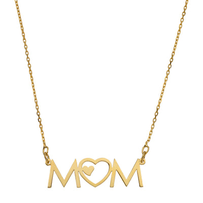 Picture of Ladies Heart Name Plate Necklace 14K Gold - Style 170