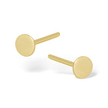 Picture of Mini Disc Stud Earrings 14K Yellow Gold