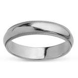 Picture of Classic Milgrain Wedding Band Platinum - Solid