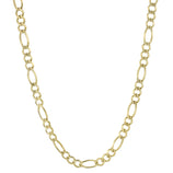 Picture of Diamond-Cut Figaro Link Chain Necklace 14K Yellow Gold - Solid