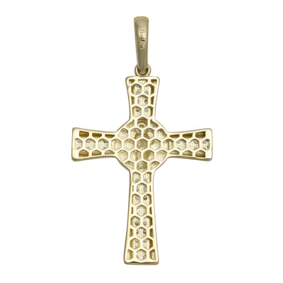 Picture of 1 1/2" CZ Saint Jude Cross Pendant 10K Yellow Gold