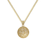 Picture of 1" Soccer Ball Necklace 10K Yellow Gold