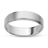 Picture of Inlay Wedding Band Platinum - Solid