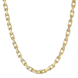 Picture of Chunky Box Link Chain Necklace 14K Solid Yellow Gold