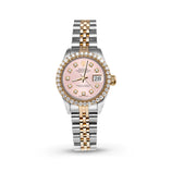 Picture of Women Rolex Datejust Diamond Bezel Watch 26mm Pink Dial | 1.25ct