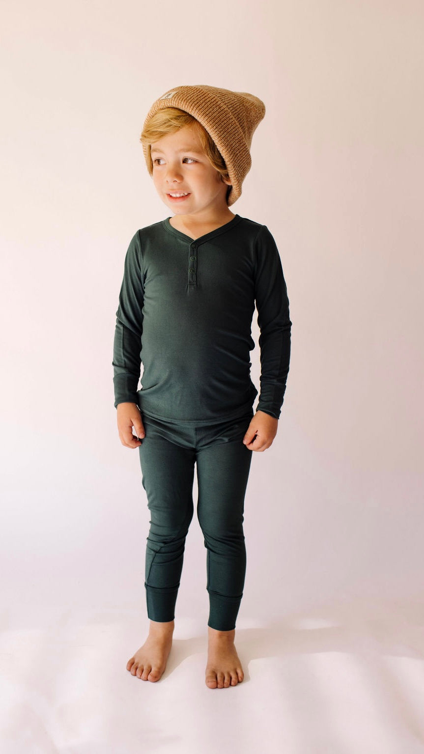 Emerald | Bamboo Two Piece Pajamas – forever french baby