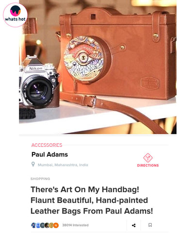 Paul Adams News There's Art On My Handbag! from whatshot.in