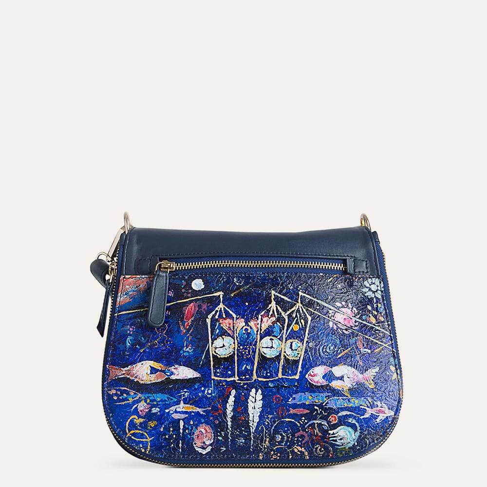 royal blue matty sling bag