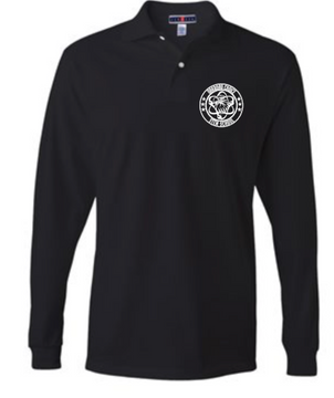 Oakboro Stem Long Sleeve Polo- Black