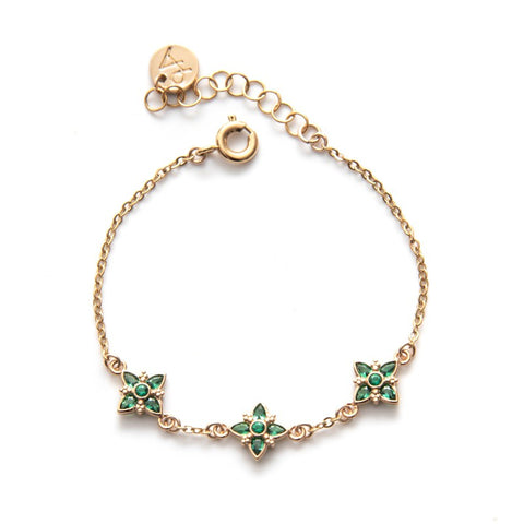 bracelet oxyde zirconium vert