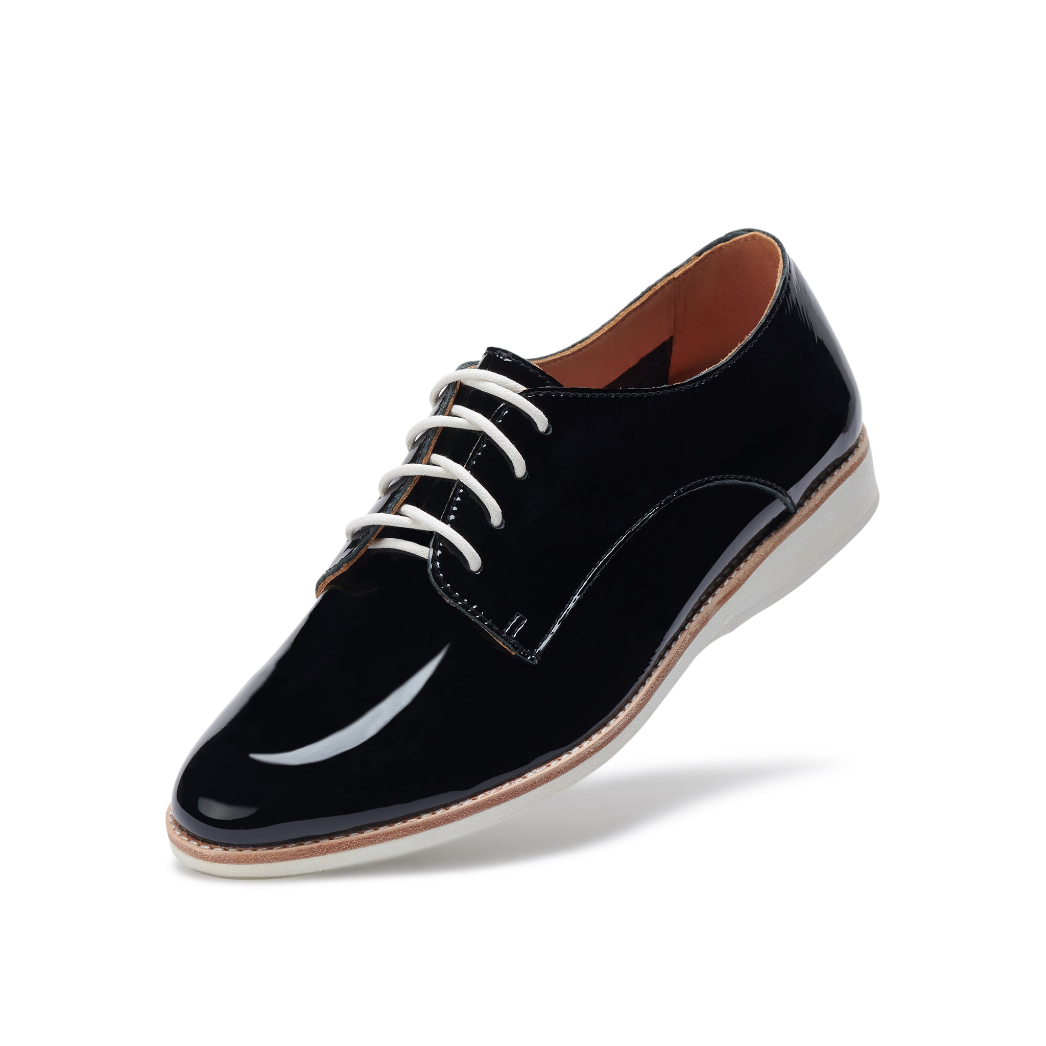 Derby Super Soft Black Patent Crinkle Leather – Rollie Nation