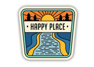 Happy Place River Patch Sticker