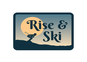 Rise and Ski Sticker