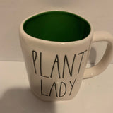 Rae Dunn PLANT LADY Mug green inside