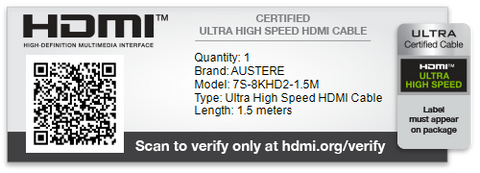 HDMI Cable certification status