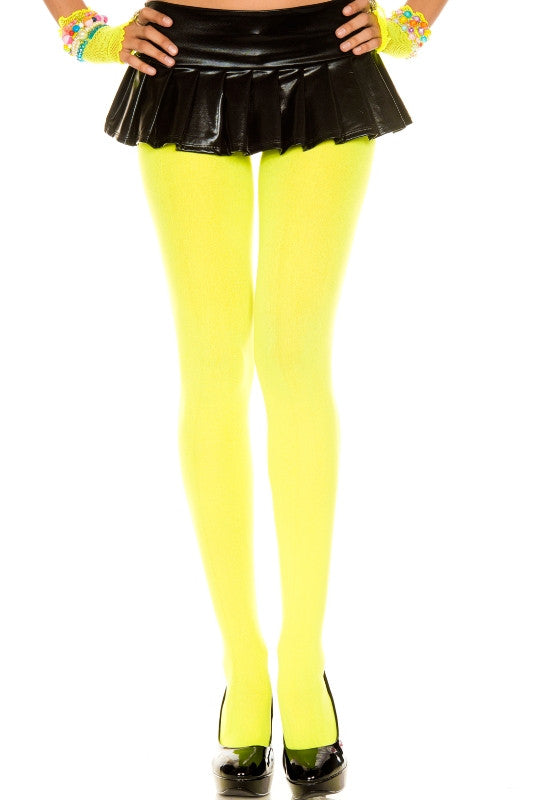 Neon Footless Tights Yellow – Party Costumes NZ