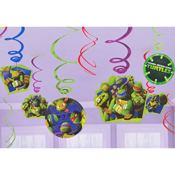 Teenage Mutant Ninja Turtles Swirl Decorations 12 Pack Party
