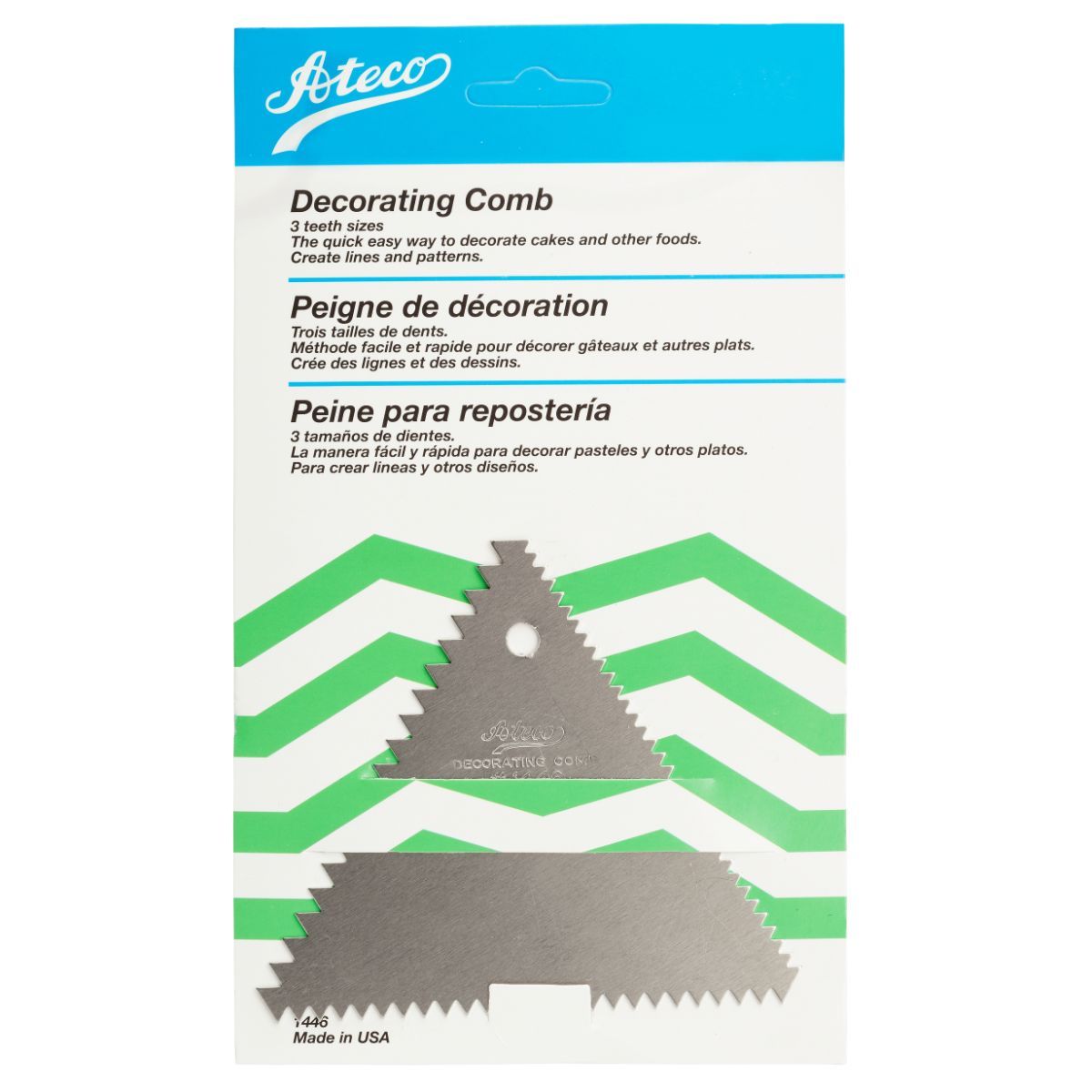 Ateco Square Decorating Comb/Smooth