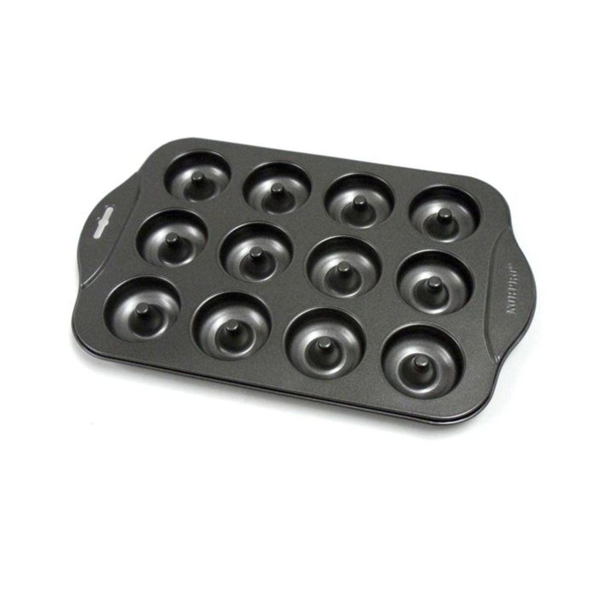 Norpro Nonstick Mini Cheesecake Pan with Handles, 12 Count, Size: 14 x 8, Black