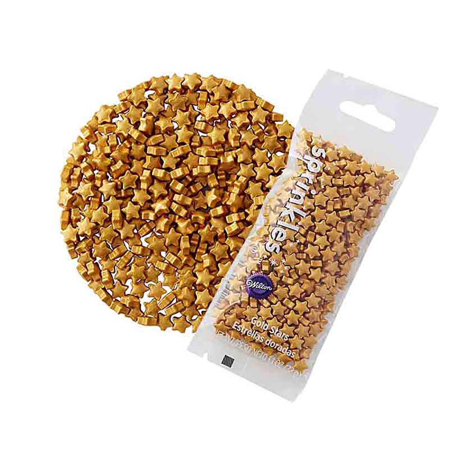 Wilton Metallic Sugar Pearl Sprinkles, Gold, 4.97 oz. 