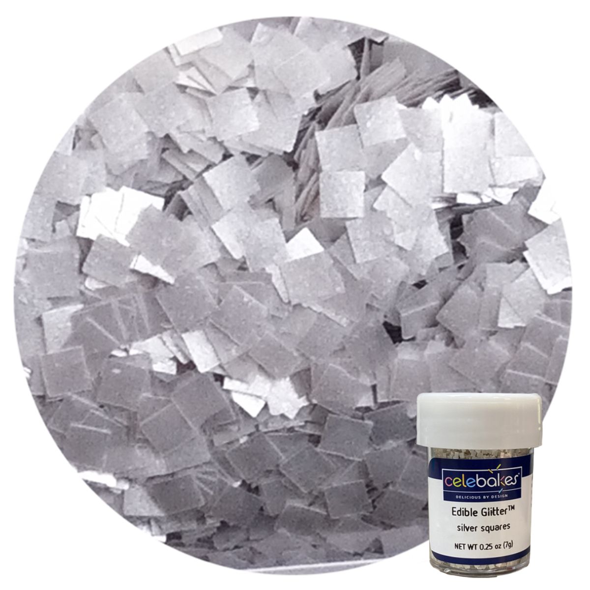 Metallic Silver Edible Glitter