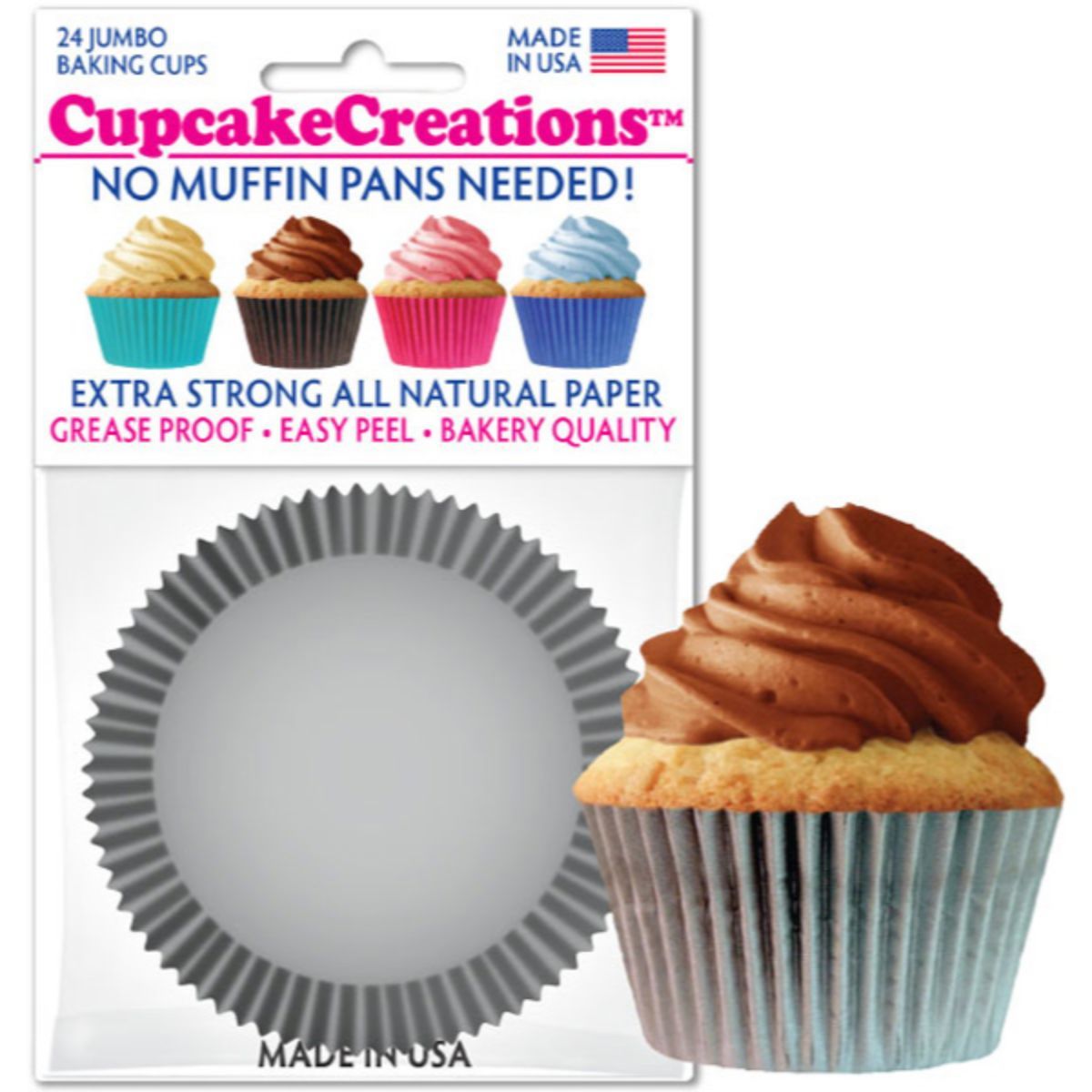 100 Jumbo Cupcake Muffin Liners 2 14 x 1 78 Large Tall White Fluted Baking Cups Cupcake Liners