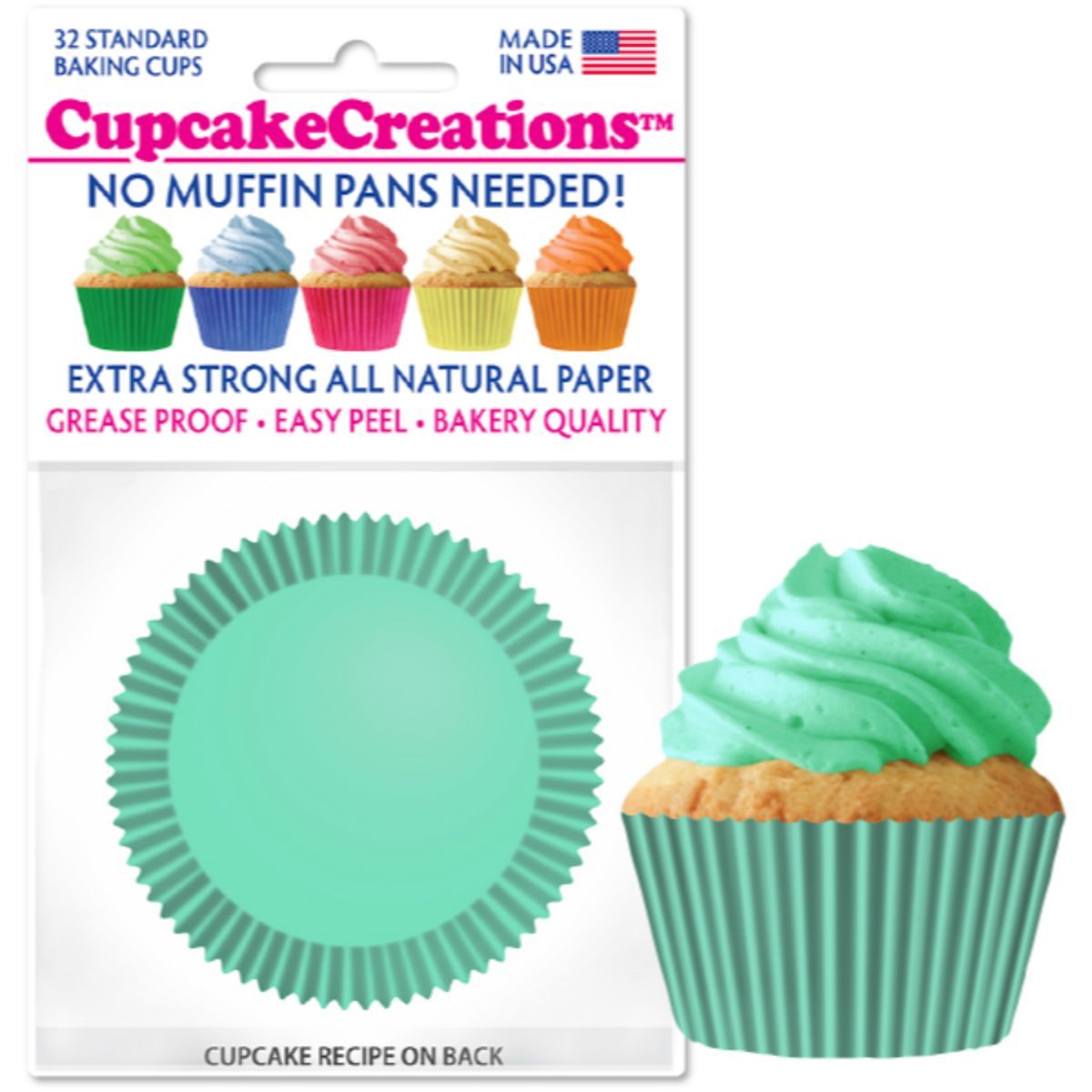 Light Turquoise Cupcake Liner, 32 ct. – Bake Supply Plus