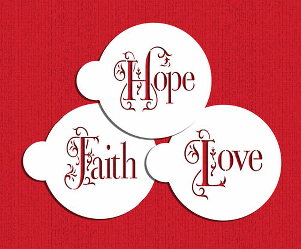  Designer Stencils Love, Be Mine, Forever Hearts Cookie Stencil  Set: Home & Kitchen