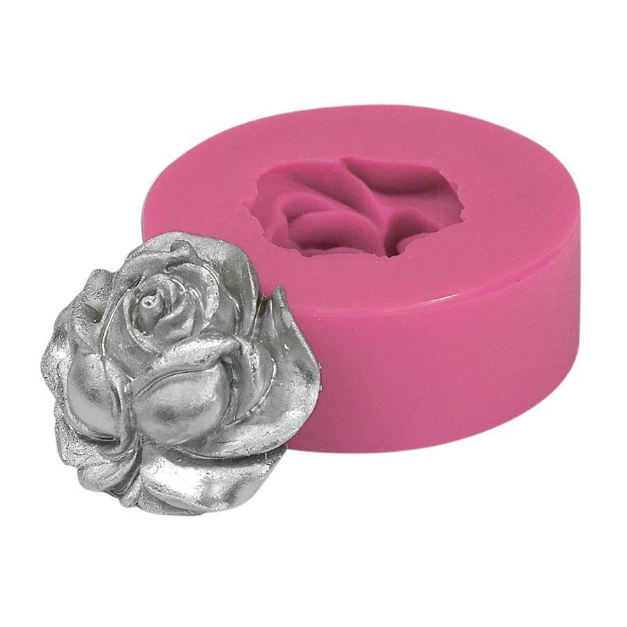 Rose with Leaves Silicone Mold - Wholesale Supplies Plus