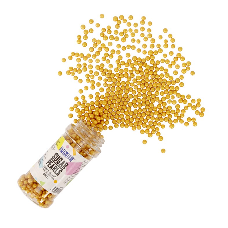  Edible Gold Sugar Pearls Candy Sprinkles 120G/ 4.23
