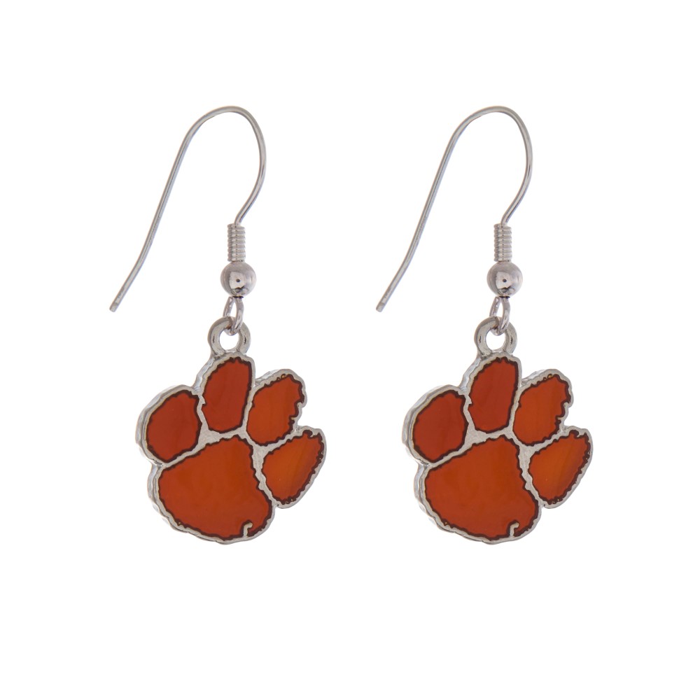 Clemson Tiger Paw Earrings