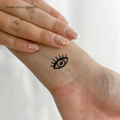 Not So Evil Eyes White Temporary Tattoo | PAPERSELF