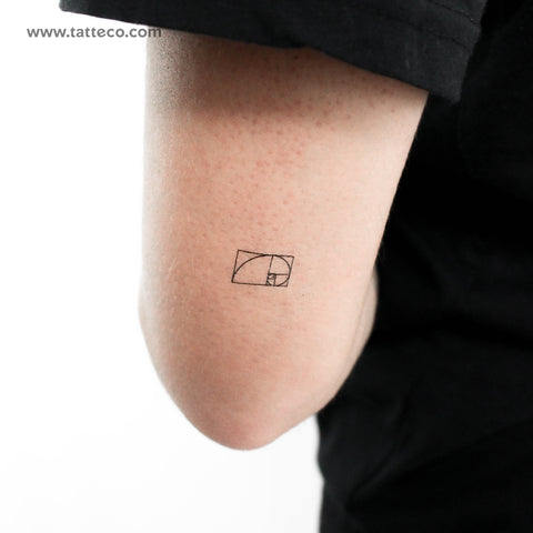 Sakura Tattoo Amsterdam - The golden ratio by Oliver • • • • #mathematics  #goldenratio #number #numbers #sketch #tattoo #math #perfection #nature  #blacktattoo #tattoos #lineart #art #tattoo #black #ink #spiral #tatt  #minimalisttattoo #