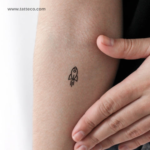 Tattoo tagged with: small, micro, line art, rocket, tiny, travel, ifttt,  little, evankim, wrist, minimalist, fine line | inked-app.com