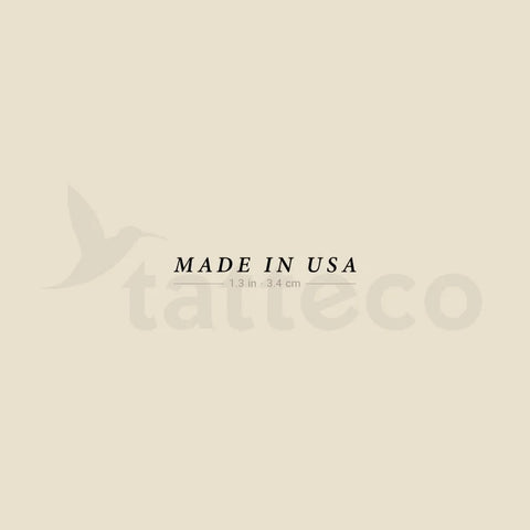 4th July Tattoos: Made in the USA quote tattoo