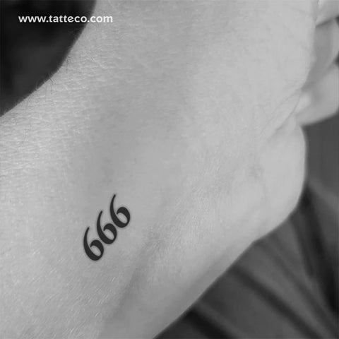 666 temporary tattoo