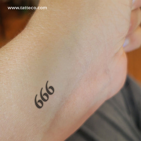 666 Angel Number Temporary Tattoo