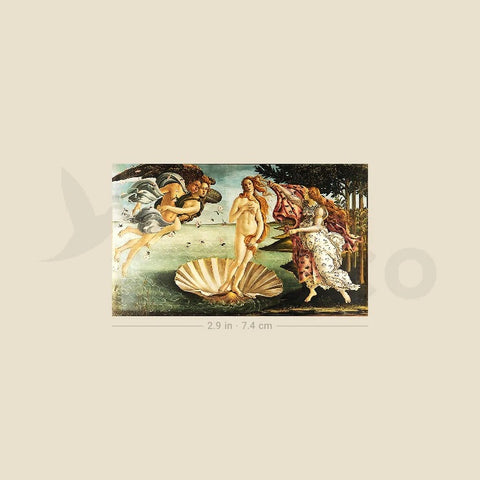 Aphrodite Tattoo: Botticelli's The Birth of Venus painting tattoo