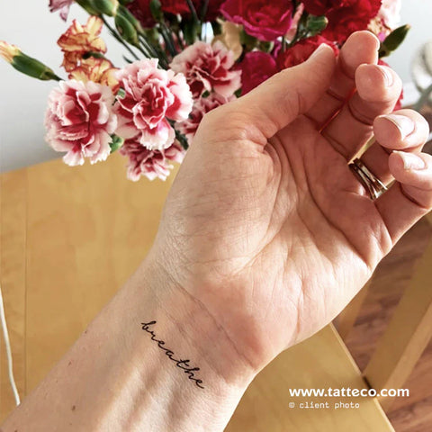 Breathe temporary tattoo