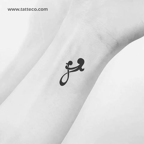 Mother and daughter symbol temporary tattoo