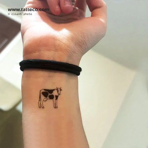 Cow temporary tattoo