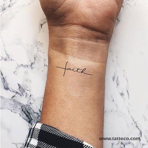 Faith cross eco-friendly temporary tattoo