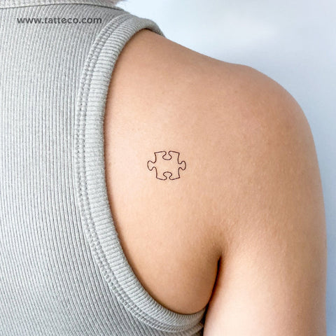 Friendship Tattoos: Matching puzzle piece bff tattoos
