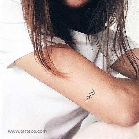 God is greater than my highs and lows eco-friendly temporary tattoo