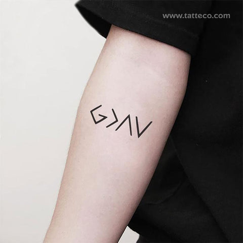 God is greater eco-friendly temporary tattoo
